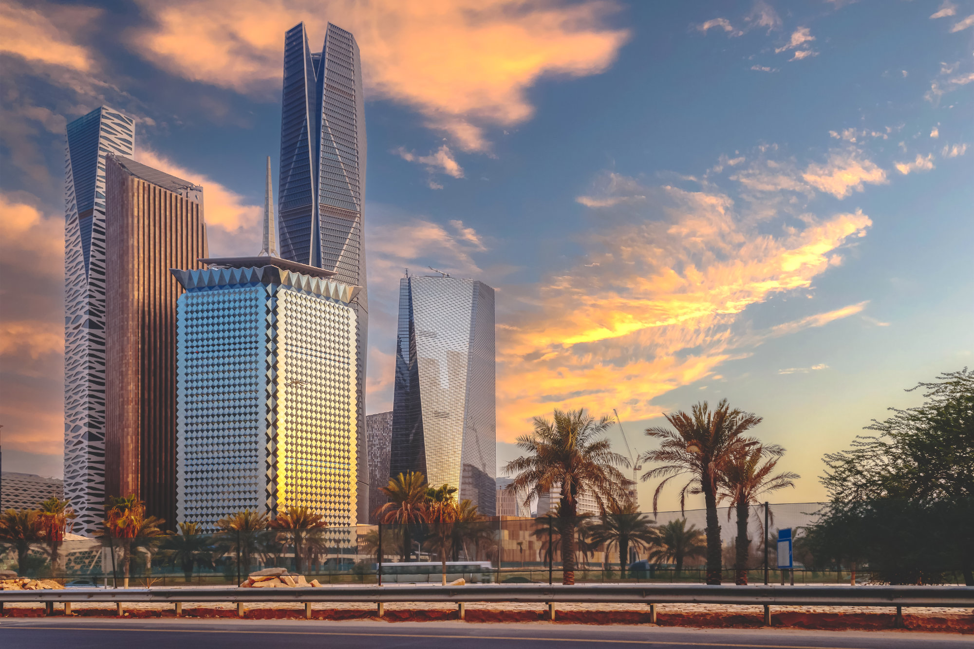 Riyadh roads and streets are filled with ornamental trees